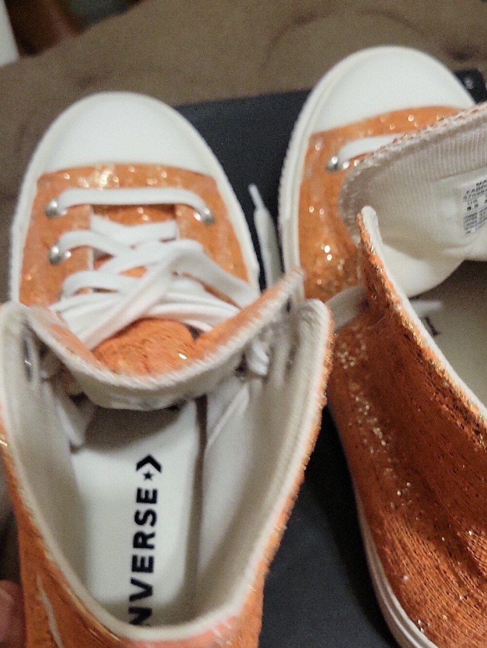EUC Converse CTAS Hi Lift Metallic Shimmer Women's High Top Platform Sneakers - Picture 9 of 11
